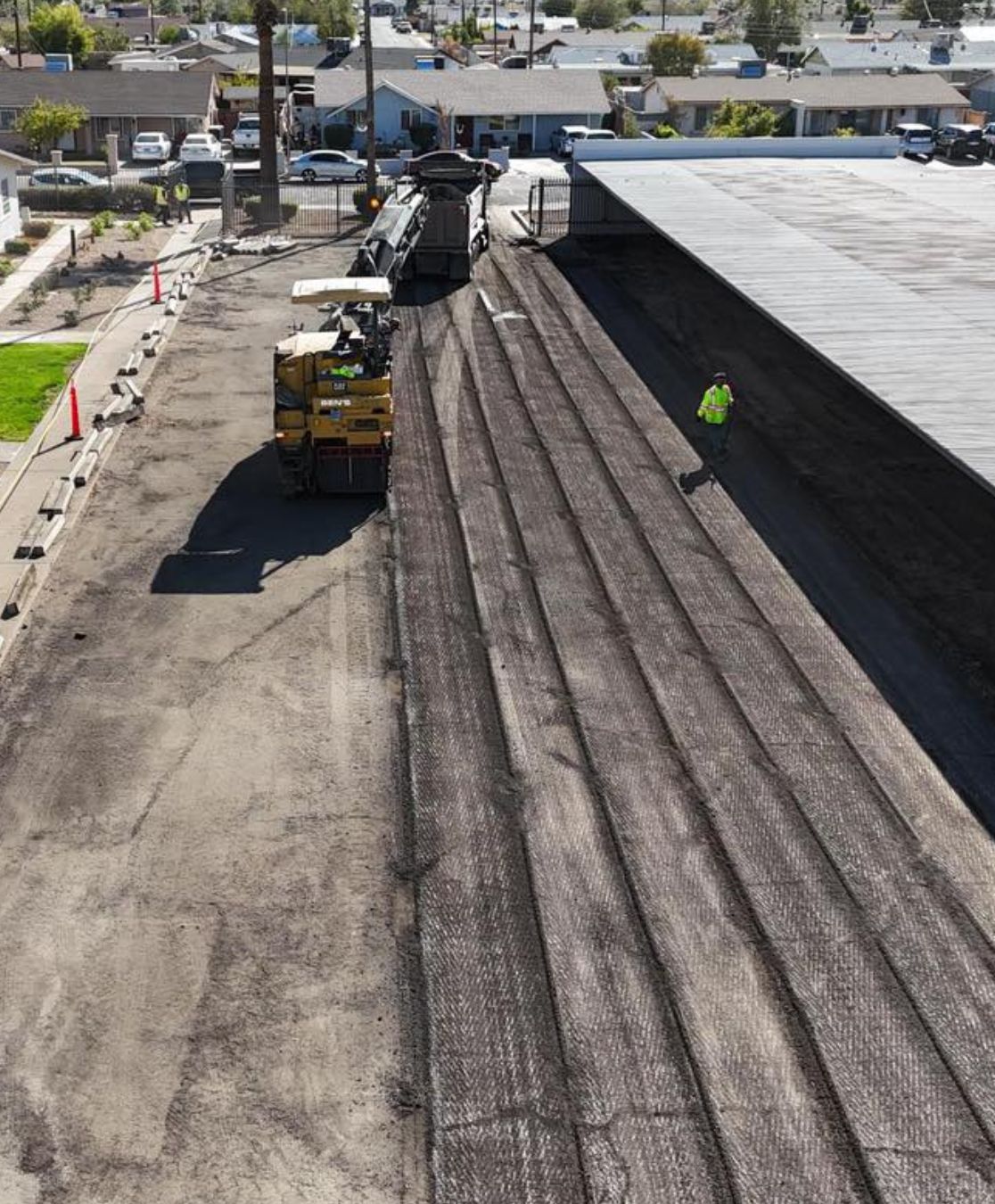 asphalt milling services in progress