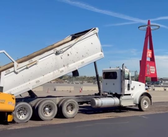 angels stadium parking lot paving