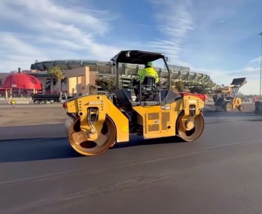 angels stadium parking lot paving